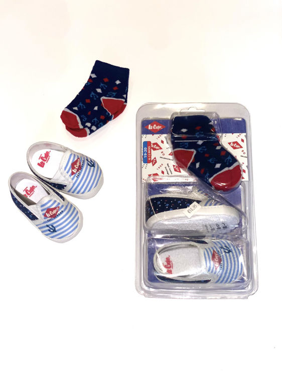 Picture of LC0830- BOYS SET- BOOTEE SHOES+SOCKS - LEE COOPER